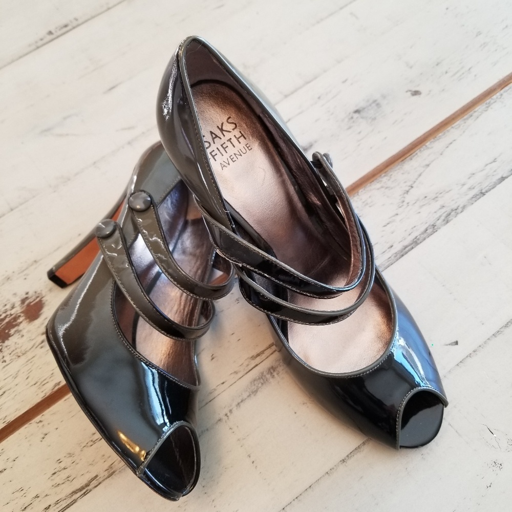 S5A heels, 2-tone - black & olive green